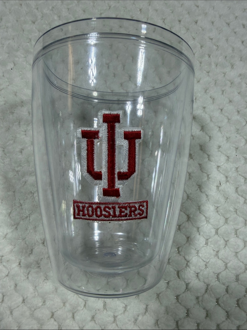 Indiana Hoosiers Clear Tervis Tumbler with Embroidered IU Logo